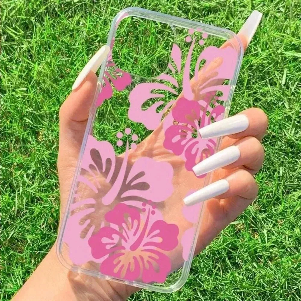 ⚠️Clearance iPhone 14/Pro/Pro Max Pink Floral Phone Case - Picture 2 of 3